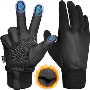 Sukeen Winter Warm Gloves for Men Women,Windproof Running Gloves Touch Screen Cycling Gloves for Cold Weather Outdoor