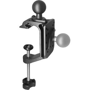 Aluminum Heavy-Duty Side Deck Mount Base with 1.5'' Ball, Desk Large Clamp Opening Quick Release, Compatible with RAM Mounts C Size 1.5 Inch Ball Double Socket Arm