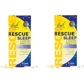 Bach Rescue Sleep Natural Sleep Remedy Liquid Melts Natural Sleeping Aid - 28 Capsules (2 Pack (28 Capsules))