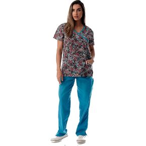 Just Love Nursing Scrubs Set for Women Print Scrubs (Mock Wrap) in Kuwait