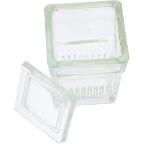 SOLUSTRE 1pc Glass staining jar Slide staining jar Glass Staining Tank lab coplin Jars Clear Glass jar Glass Jars with lids Glass jar with lid Laboratory Staining Jar Bottle with Cover
