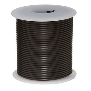 Remington Industries 22UL1007SLDBLA UL1007 22 AWG Gauge Solid Hook-Up Wire, 300V, 0.0253" Diameter, 100' Length, Black