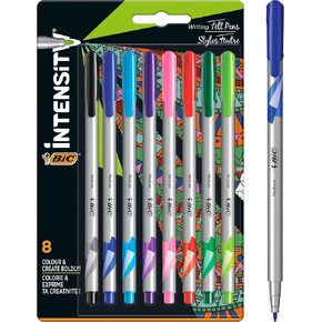 Bic Intensity Writing Felt Pens With Fine And Medium Writing Felt Pens In Assorted Colours, Pack Of 32