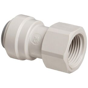 John Guest Acetal Copolymer Tube Fitting, Flat End Adaptor, 3/8" Tube OD x 3/8" BSP Female (Pack of 10)