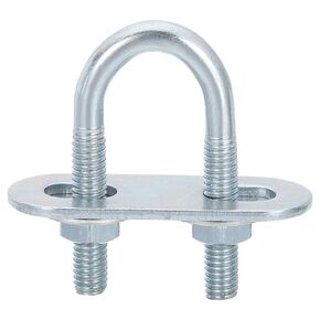 uxcell Round U-Bolts, 4 Set 95mm Inner Width 130mm Length M6 Zinc-Plated Carbon Steel U Clamp Bolt with Nuts and Plates, for Boat Trailer