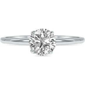 Lab Grown IGI Certified 1/2 CTW - 1 CTW Diamond Solitaire Ring in 14K White Gold