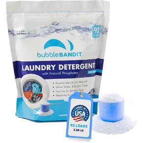 Laundry Detergent Powder with Phosphate - For All Machines, Fresh Clean Scent - Mess-Free - With Scoop - Safe for All Fabrics, Greywater & Septic… (46 Ounce Pack of 2)