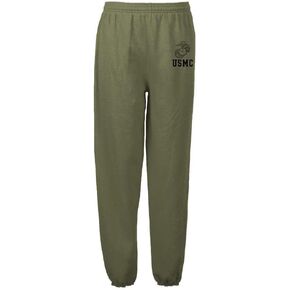 Soffe USMC Men's PT Sweatpants Semper Fi Olive Drab with EGA