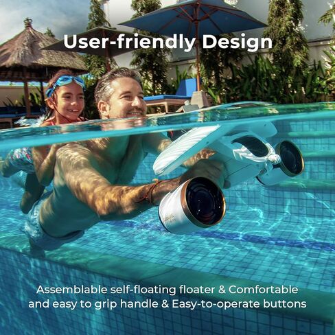 whiteshark Mix Pro Underwater Scooter, Dual Motors Electric Water Scooter for Adults and Kids, Sea Scooter for Pool, Snorkeling, Diving, Action Camera Compatible | Detachable Battery in Saudi Arabia