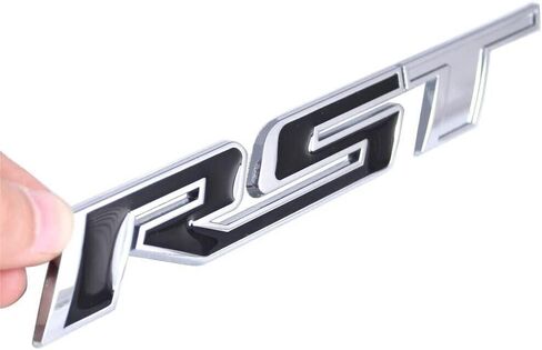 1Pc Tailgate Emblem Compatible with RST Letter Badge Inserts Sticker 2019 2020 2021 Replacement for Silverado 1500 Tahoe Yukon SUV 4x4 - Matte Black in Saudi Arabia