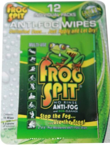 Frog Spit No Rinse Anti-Fog Wipes Eco Friendly- Made in America (Pack of 12) in Saudi Arabia