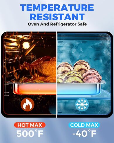 مقالي الفندق مع الأغطية - 4 عبوات من مقلاة طاولة البخار بالحجم الكامل بعمق 4 بوصات، من الفولاذ المقاوم للصدأ، مقالي الفندق، مقالي المطاعم، مقالي تقديم الطعام للمطبخ التجاري، 20.9 بوصة طول × 12.8 بوصة عرض × 4 بوصة ارتفاع in Kuwait