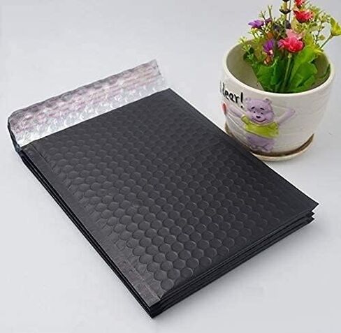 ProLine Matte Metallic Black Bubble Padded Mailers 6x10 Inch Self Seal Padded Envelopes (25) in Saudi Arabia