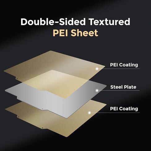 Flashforge Double-Sided Textured PEI Sheet for Adventurer 5M Series, Flexible Build Plate PEI Sheet for PLA/PETG/TPU/PLA-CF/PETG-CF (Textured PEI Sheet - Double-Sided) in Kuwait