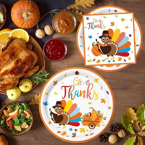 120 Pcs Little Pumpkin Baby Shower Party Decoration – Autumn Pumpkin & Floral Tableware Set with Plates, Napkins, Cups, Cutlery for Thanksgiving & Fall Baby Shower Decorations, Serves 20 in Kuwait