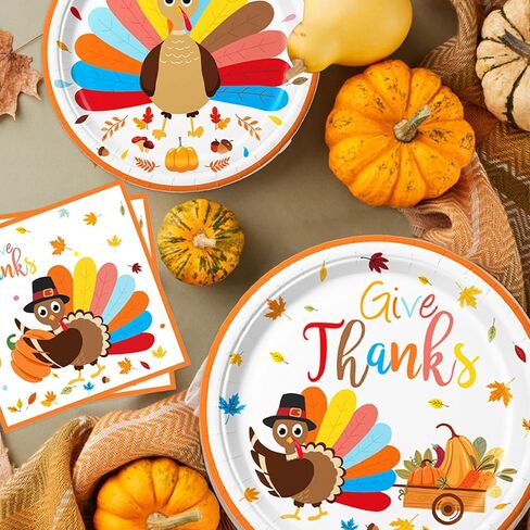 120 Pcs Little Pumpkin Baby Shower Party Decoration – Autumn Pumpkin & Floral Tableware Set with Plates, Napkins, Cups, Cutlery for Thanksgiving & Fall Baby Shower Decorations, Serves 20 in Kuwait
