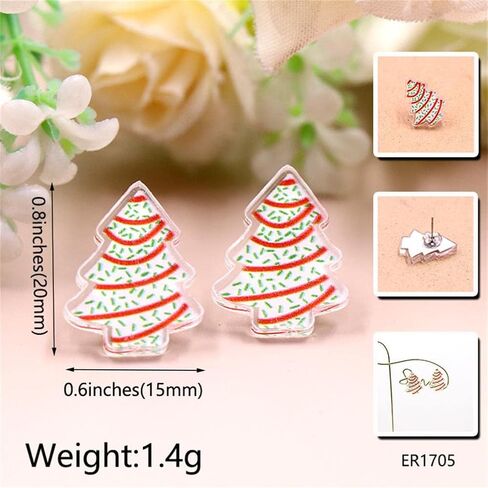 Acrylic Christmas Earrings Punk Style Green Monster Santa Dangle Earrings for Women Gothic Earrings Jewelry Gift in Saudi Arabia