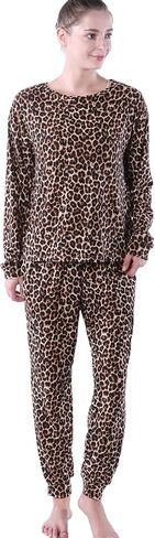 Women’s Pajamas Set Printed Soft Long Sleeve Pockets Sleepwear Nightwear Pjs Lounge Sets in Saudi Arabia