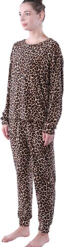 Women’s Pajamas Set Printed Soft Long Sleeve Pockets Sleepwear Nightwear Pjs Lounge Sets in Saudi Arabia