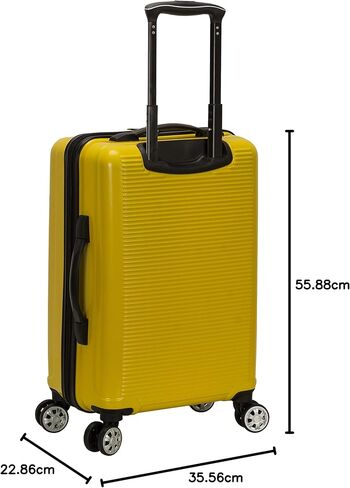 Rockland Horizon Hardside Expandable Spinner Wheel Luggage, Silver, 3-Piece Set (20/24/28) in Kuwait