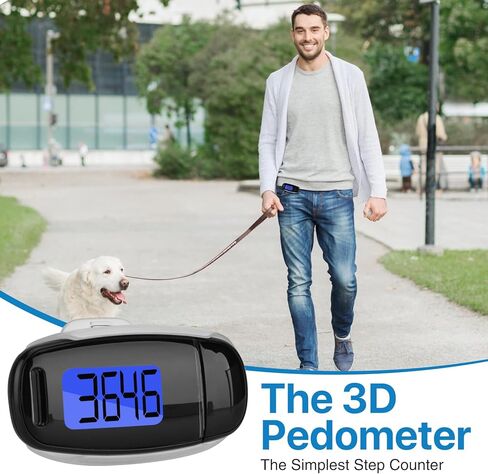 عداد الخطى ثلاثي الأبعاد للمشي، مشبك عداد الخطى قابل لإعادة الشحن عبر USB، عداد خطوات بسيط مع إضاءة خلفية، مشبك وحبل قابل للفصل، وقت التمرين، مراقب الهدف اليومي للرجال والنساء والمراهقين وكبار السن in Kuwait