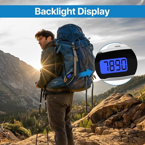 عداد الخطى ثلاثي الأبعاد للمشي، مشبك عداد الخطى قابل لإعادة الشحن عبر USB، عداد خطوات بسيط مع إضاءة خلفية، مشبك وحبل قابل للفصل، وقت التمرين، مراقب الهدف اليومي للرجال والنساء والمراهقين وكبار السن in Kuwait