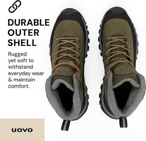 حذاء الشتاء الرجالي من UOVO، جلد مقاوم للماء in Kuwait