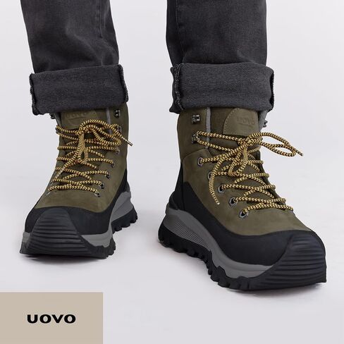 حذاء الشتاء الرجالي من UOVO، جلد مقاوم للماء in Kuwait
