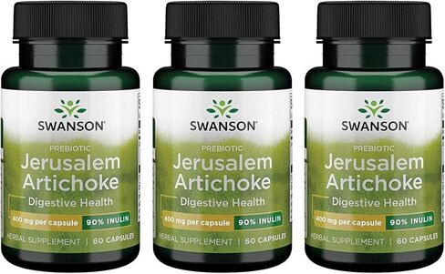 Swanson Premium Brand Prebiotic Jerusalem Artichoke - 90% Inulin 400 mg 60 Caps 3 Pack in Kuwait