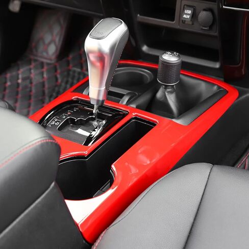 Voodonala for 4Runner ABS Carbon Fiber Gear Panel Gear Shift Shifter Transmission Gearstick Selector Lever Panel Trim Gear Tray for 2010-2024+ Toyota 4Runner Interior Accessories, 1pc in Saudi Arabia