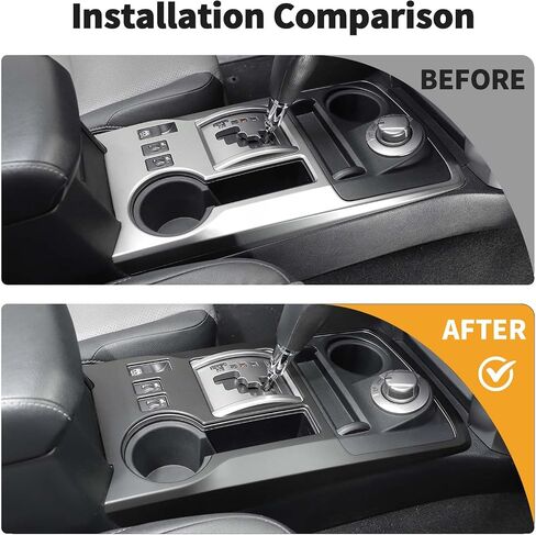 Voodonala for 4Runner ABS Carbon Fiber Gear Panel Gear Shift Shifter Transmission Gearstick Selector Lever Panel Trim Gear Tray for 2010-2024+ Toyota 4Runner Interior Accessories, 1pc in Saudi Arabia
