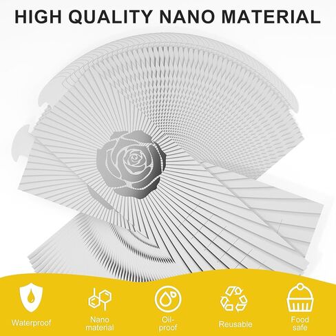 Polymer Material Reusable Napkin Band, Glue-Free Tear-Proof Water Resistant Oil-Proof Napkin Bands Set of 50(Front Gold Color and Back Silver), 6 Adjustable Sizes Napkin Rings in Saudi Arabia