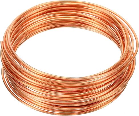PATIKIL 99.9% Soft Copper Wire, 1Pcs 15Gauge/1.5mm Diameter 6m/19.68ft Spool Pure Copper Craft Wire for Jewelry Making Beading Garden Plants in Saudi Arabia