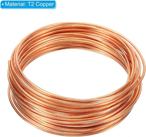 PATIKIL 99.9% Soft Copper Wire, 1Pcs 15Gauge/1.5mm Diameter 6m/19.68ft Spool Pure Copper Craft Wire for Jewelry Making Beading Garden Plants in Saudi Arabia