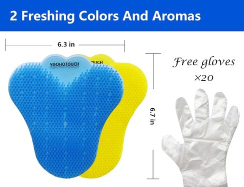 Urinal Screen Deodorizer-10 Pack（5pcs Blue Ocean ＆ 5pcs Yellow Lemon），Anti-Splash Urinal Screens for fresh odors，Lasting Odor Freshener with Free Gloves in Saudi Arabia