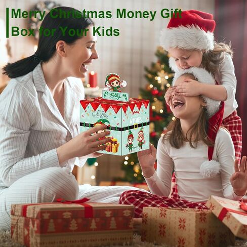 صندوق نقود عيد الميلاد المجيد لسحب الهدايا النقدية، صندوق هدايا مفاجئ لسحب أموال الرنة مع 50 قطعة من الأكياس الشفافة، صندوق هدايا مفاجئ للنساء والرجال، طريقة ممتعة ومحبة لتقديم هدية نقدية in Saudi Arabia