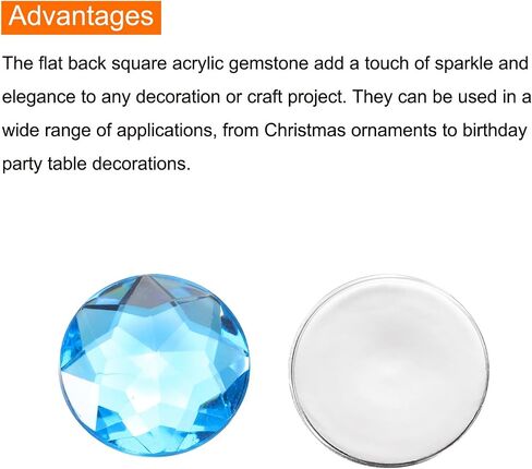 MECCANIXITY Flat Back Round Acrylic Rhinestones,40mm Yellow Flatback Crystal Rhinestones for Crafts Clothes Shoes DIY Decoration Gifts 10Pcs in Saudi Arabia