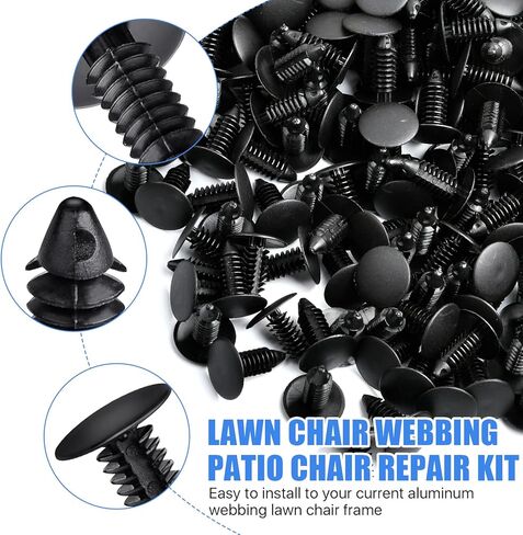 200 قطعة من مثبتات البرشام متوسطة الحجم متعددة المقاييس، مسامير ربط للفناء بطول 3/4 بوصة، مثبتات برشام للفناء مع فتحات 1/4 بوصة لإصلاح أشرطة الفينيل في كرسي الفناء وصالة الحديقة in Kuwait