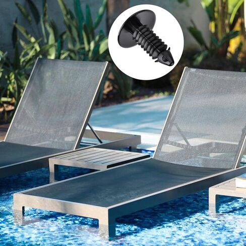 200 قطعة من مثبتات البرشام متوسطة الحجم متعددة المقاييس، مسامير ربط للفناء بطول 3/4 بوصة، مثبتات برشام للفناء مع فتحات 1/4 بوصة لإصلاح أشرطة الفينيل في كرسي الفناء وصالة الحديقة in Kuwait