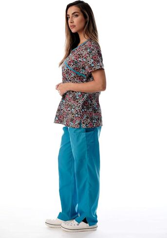 Just Love Nursing Scrubs Set for Women Print Scrubs (Mock Wrap) in Kuwait