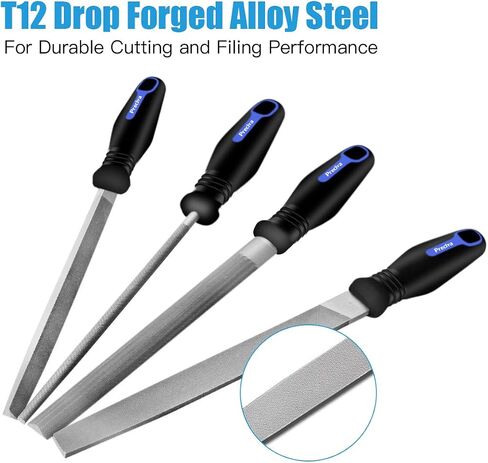 Preciva 18PCS File Set, 18 in1 High Carbon Steel Multipurpose File Set Includes 4PCS Flat/Triangle/Half-Round/Round Large File & 12PCS Needle File & Brush & Portable Bag. in Saudi Arabia