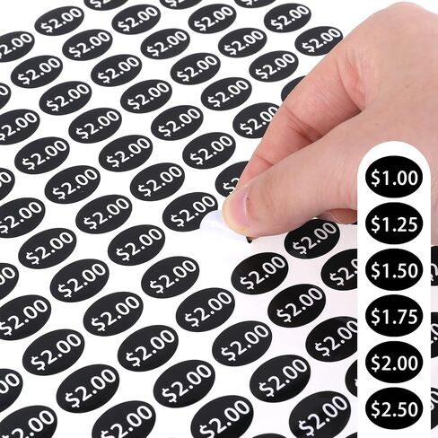 1440 قطعة من ملصقات ملصقات ملصقات ماكينات بيع الوجبات الخفيفة، 6 أسعار للاستخدام 1.00 دولار 1.25 1.50 1.75 2.00 2.50 ملصقات تسعير ملصقات أسعار ملصقات ماكينات بيع الوجبات الخفيفة ملصقات أسعار in Saudi Arabia