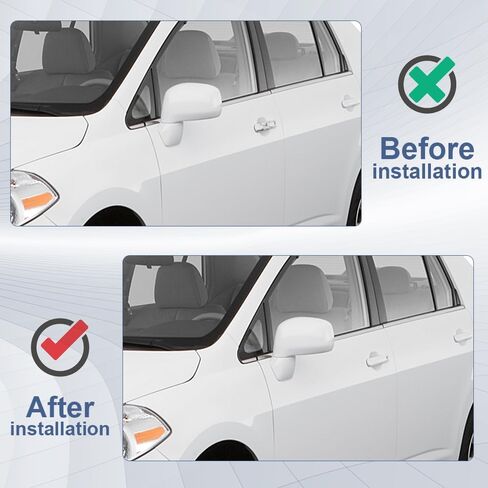 مقبض باب خارجي من COOL STAR مزود بفتحة مفتاح متوافق مع Nissan Versa 2007-2011 Tiida 2007-2012 يستبدل 82641EL12A N1310130 جانب السائق الأيسر الأمامي فضي in Saudi Arabia
