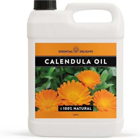Calendula Oil - Premium Carrier Oil | Nourishing for Skin, Face, Body, Hair Revitalization | Hydrating, Vegan & Cruelty-Free, 1 Fl Oz in Kuwait