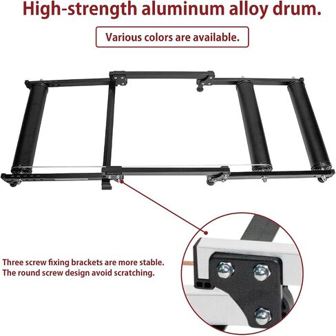 biosp Bike Rollers Foldable Bike Trainer Stand Adjustable Indoor Bicycle Cycling Roller with Resistance for MTB Road Bike Exercise in Saudi Arabia
