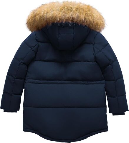 Boy's Winter Coat Waterproof Kids Puffer Jacket Thicken Parka Fleece Lined Bubble Ski Snow Outerwear with Fur Hood in Saudi Arabia