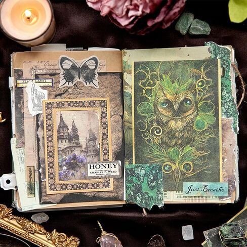 300 Pcs Fantasy Scrapbook Paper, Vintage Junk Journal Supplies for Scrapbooking Journaling Collage Card Making Embellishment Retro Art Paper Crafts DIY Decoration, 150 Designs in Saudi Arabia