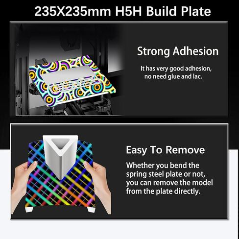 لوحة بناء نمط المشكال السلس + Skynet لـ Creality K1/ K1C/Ender 3 S1/Ender 5 S1/Ender 3 S1 Pro/Ender 3 V3 KE/Ender 3 V3 SE، منصة طابعة ثلاثية الأبعاد بلوحة فولاذية زنبركية مرنة 235 × 235 مم in Kuwait
