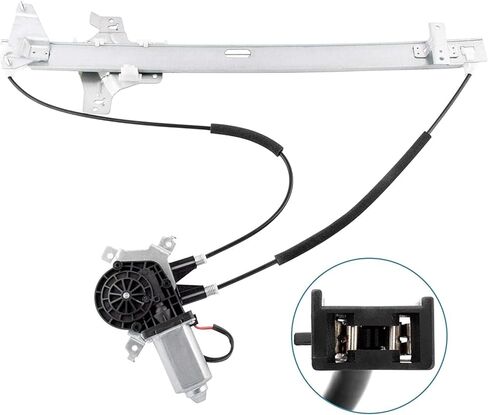 منظم نوافذ الطاقة لجانب السائق الأمامي ومجموعة المحرك مناسبان لـ Ford E150 E250 1992-2014، E350 1992-2005، E350 1999-2014 Van Super Duty استبدال # 1C2Z1523201AA 9C2Z1523201A 741-586 in Kuwait