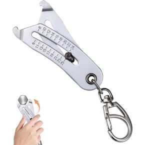Portable Precise Thread Size Checker Keychain,Bolt Size Finder Keychain,Precise Bolt Size Finder Keychain,2024 Newest Thread Size Verification Tool for Fast and Precise Measurement（1pcs）